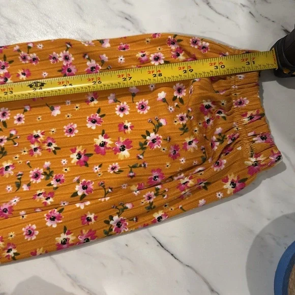 Charming Mustard Floral Kids Jumpsuit - Picture 9 of 9